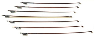 Seven Violin Bows - Various Makers and Mounts.