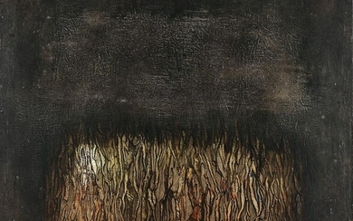 Simon HANTAÏ (1922 - 2008) SANS TITRE - 1951-58 Huile sur toile marouflée sur papier marouflé sur panneau