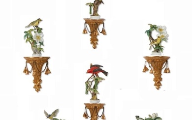 Six Royal Worcester porcelain models of birds