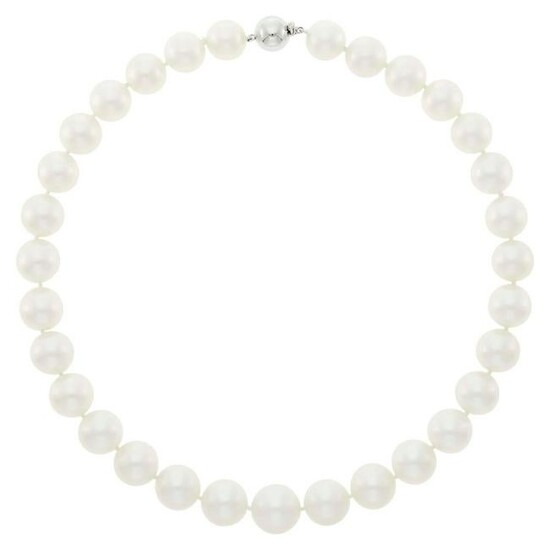 South Sea Cultured Pearl Necklace with White Gold Ball