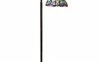 Stained Art Glass Reading Floor Lamp
