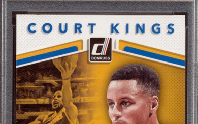 Stephen Curry Signed 2017-18 Donruss Court Kings #35 (PSA | Autograph Graded 10)