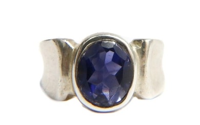 Sterling Silver Amethyst Ring, Size 8.5