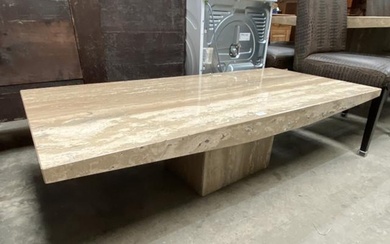Stone International (Italy) Travertine coffee table 40H 150W...