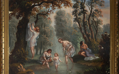 The Bath of Venus, 19th century Dutch school, oil on...