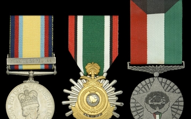 The First Gulf War medal awarded to ITN Cameraman Nigel Thomson, O.B.E.,...