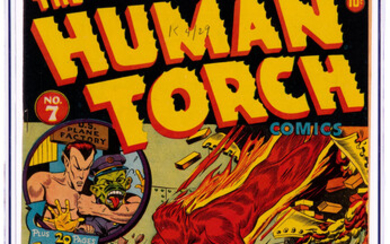 The Human Torch #7 (Timely, 1942) CGC VF+ 8.5...