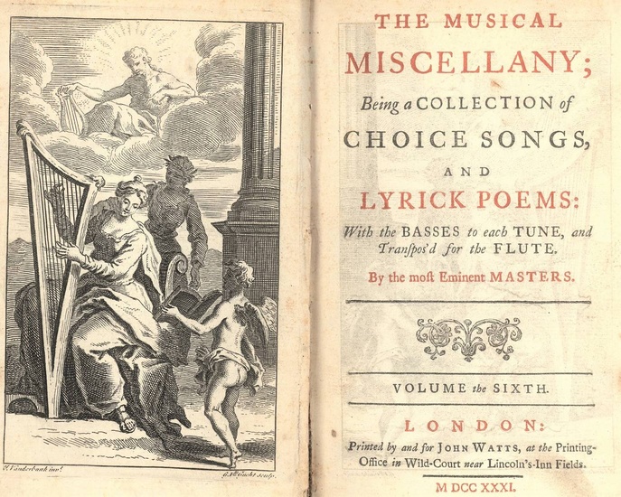 The Musical Miscellany; Being a Collection of Choice Songs, Set...