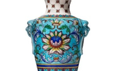 Théodore DECK (1823 - 1891) Vase en céramique...