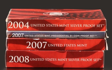 Three U.S. Mint Silver Proof Sets