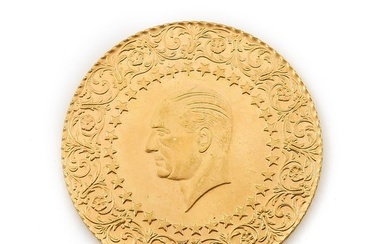 Turkey 1973 500 Kurush De Luxe Gold Coin