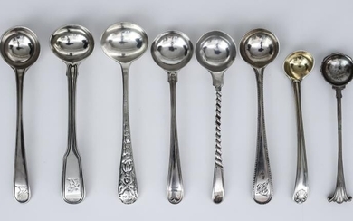 Twenty Mainly Georgian Silver Condiment Spoons, various makers and...
