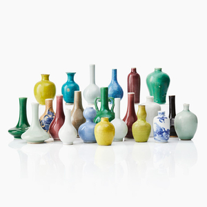 Twenty-two Chinese miniature monochrome vases