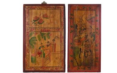 Two Asian Painted Panels.