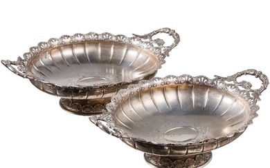Two German silver footed bowls, Koch & Bergfeld, circa 1910