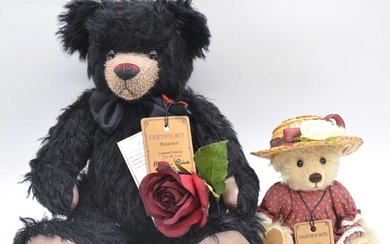 Two Robin Rive teddy bears 'Isabella' and 'Pavarotti'