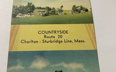 VINTAGE CHARLTON - STURBRIDGE LINE, MASS. POST CARD