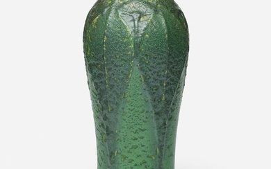Van Briggle Pottery, Large vase with leaves and flowers