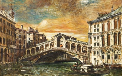 Venezia - Ponte di Rialto, metà anni Cinquanta, Giorgio de Chirico (Volos 1888 - Roma 1978)