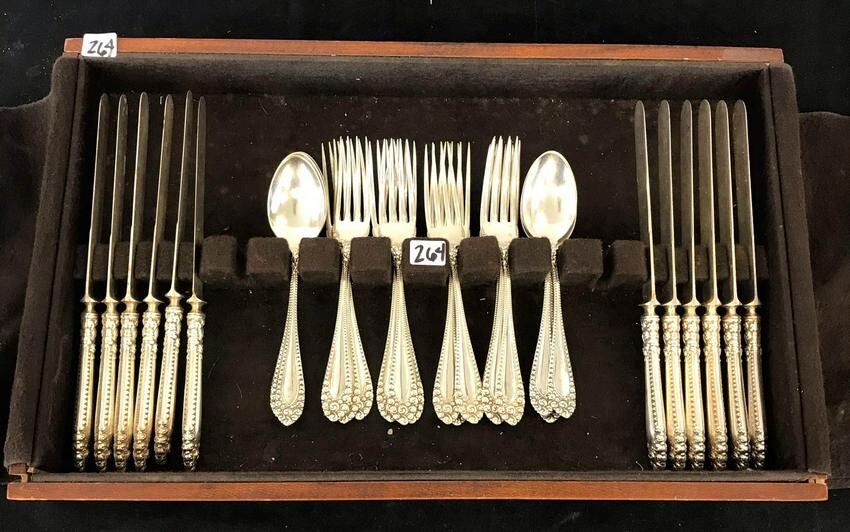 Victorian Sterling Silver Flatware Service for 6 and
