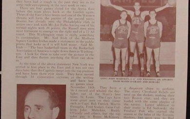 Vintage 1946 Boston Celtics vs. Philadelphia Warriors Game Program 176879