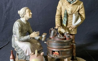 Vintage ARNART Porcelain Group Figurine