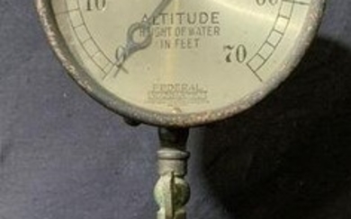 Vintage Federal Warranted Altitude Gauge