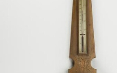 Vintage Inlaid Banjo Barometer