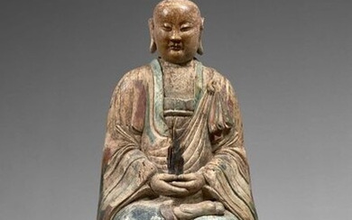 WOODEN STATUE OF LUOHAN, China