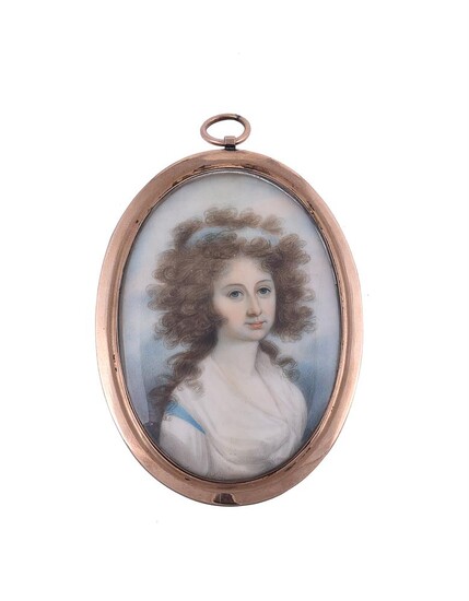 Y English School (c.1800), A double-sided portrait miniature; the obverse with a lady