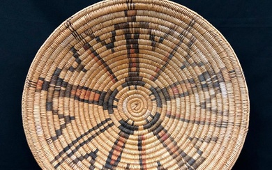 Yei Pictorial Navajo Basket