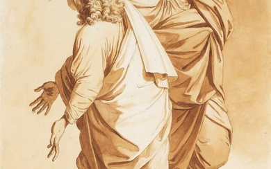 Zwinger, Gustav Philipp Scuola d' Athene (nach Raffael). 1801. Laviertes Aquarell in Sepia mit
