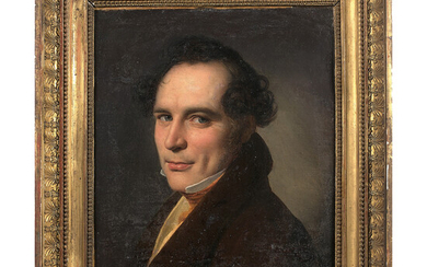 cole Franaise vers 1800 Portrait d'homme en buste Toile Restaurations...