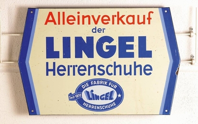 enamel billboard, German, around 1930-35, Alleinverkauf the...
