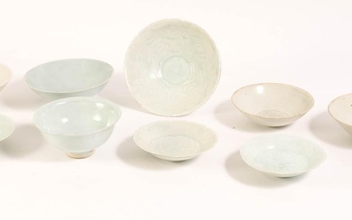 iGavel Auctions: Chinese Qingbai Carved Bowl and a Group of Qingbai and Celadon Glazed Bowls ASH1