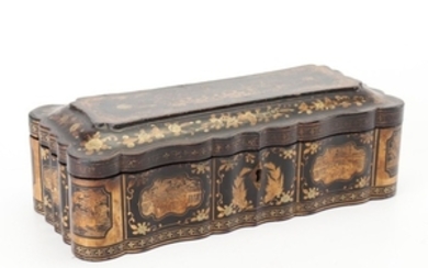 Chinese Export Lacquer Sewing Box