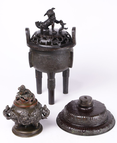 (lot of 3) Japanese Bronze Censers