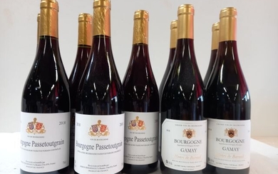 1 lot de 9 bouteilles comprenant : - 5 Bourgogne... - Lot 65 - Enchères Maisons-Laffitte