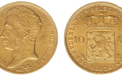 10 Gulden 1825 B (Sch. 191) - Goud - PR,...