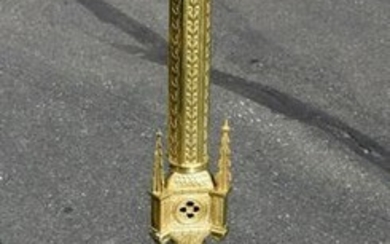 100 Year Old Vintage Gothic Paschal Candlestick 48" ht.