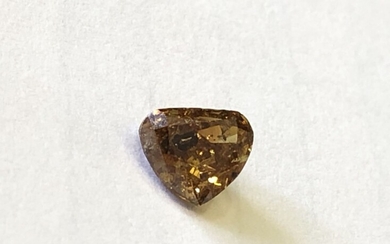 1.01 heart shape diamond brown