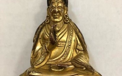 Chinese Qing Dynasty Gilt Bronze Buddha