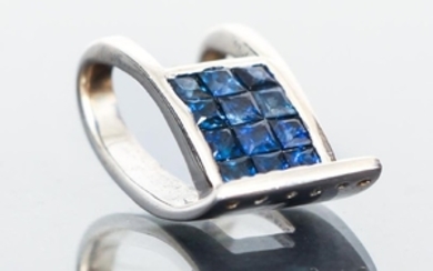 Diamond and Sapphire Slider Pendant