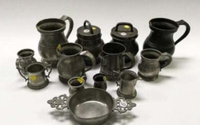 Group of Pewter Domestic Items