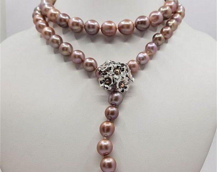 10x12mm Pink Edison Freshwater pearls - Necklace