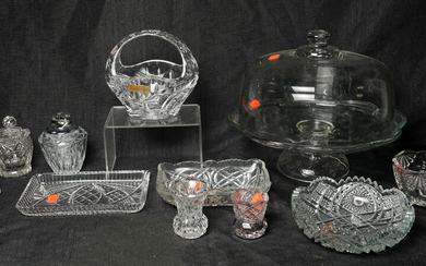 (11) Pcs Cut & Pattern Glass