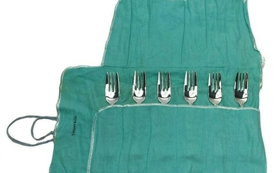 12 Tiffany Sterling Silver Pastry Forks in