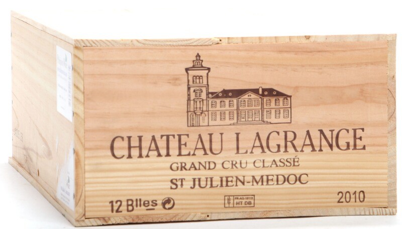 12 bts. Château Lagrange, Saint - Julien. 3. Cru Classé 2010 A (hf/in). Owc.