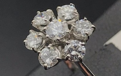 14 kt. White gold - Ring Diamond - Diamonds