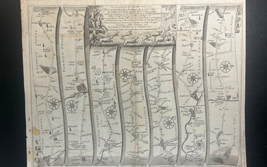 1645 Road Map by John Ogilby Buckingham to Bridgnorth Plate 23